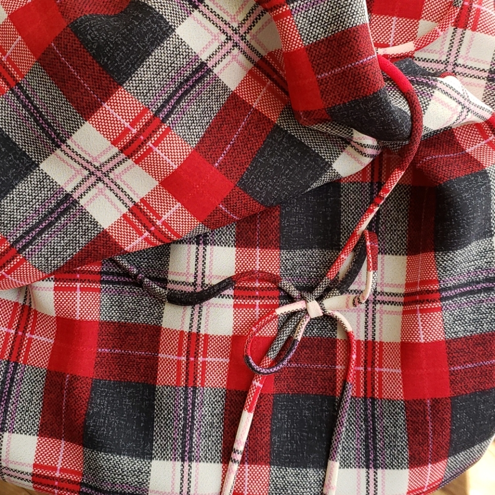 90s Vintage Jodi Kristopher Edgy Hi-Lo Plaid Dress - Picture 7 of 7